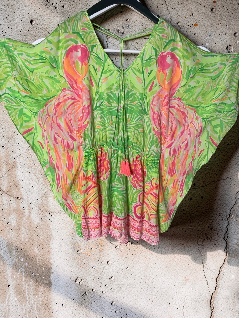 Lilly Pulitzer Mai Romper Tiki Pink Flamingo Silk Rare UNICORN Small NWOT